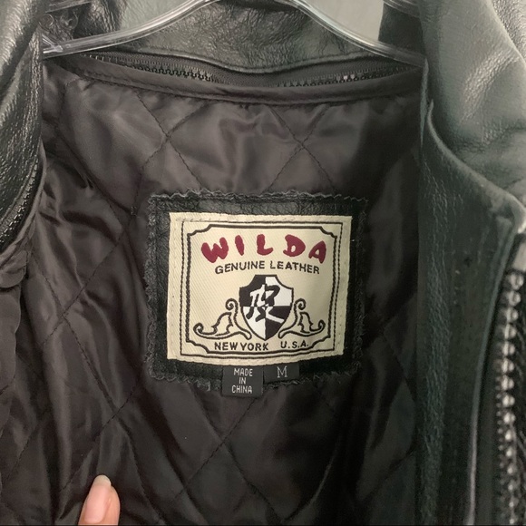 Wilda Genuine Leather American Flag Jacket - Picture 7 of 7